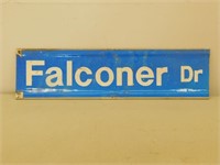 Falconer Drive metal sign 6X24