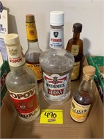 FLAT W/ VINTAGE LIQUOR OF ALL KINDS - ALL SEEMS