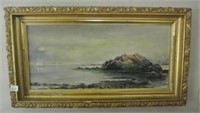 Antique Seascape Oil Painting on Board