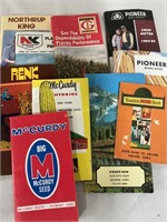 Seed corn books, Northrup King, Pioneer, Renk,