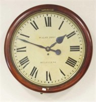 Large Mid 19th century fusee wall clock