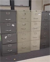 4-drawer file cabinets. 3 legal and 1 letter