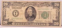 1928 $20 F.R. Note - Redeemable in Gold.