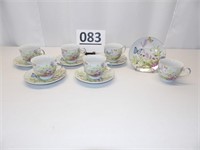 Set of 6 Matching Cups & Saucers