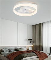 9.7in Ceiling Fan with Light 3 Color LED Dimmable