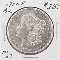 1921-P Morgan Silver Dollar Coin BU