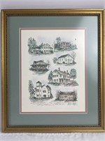 Signed And Numbered Litho Of Famous Buildings