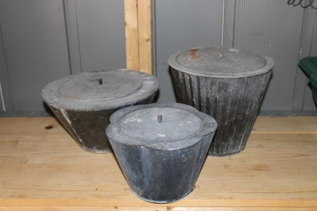 3 Metal Containers