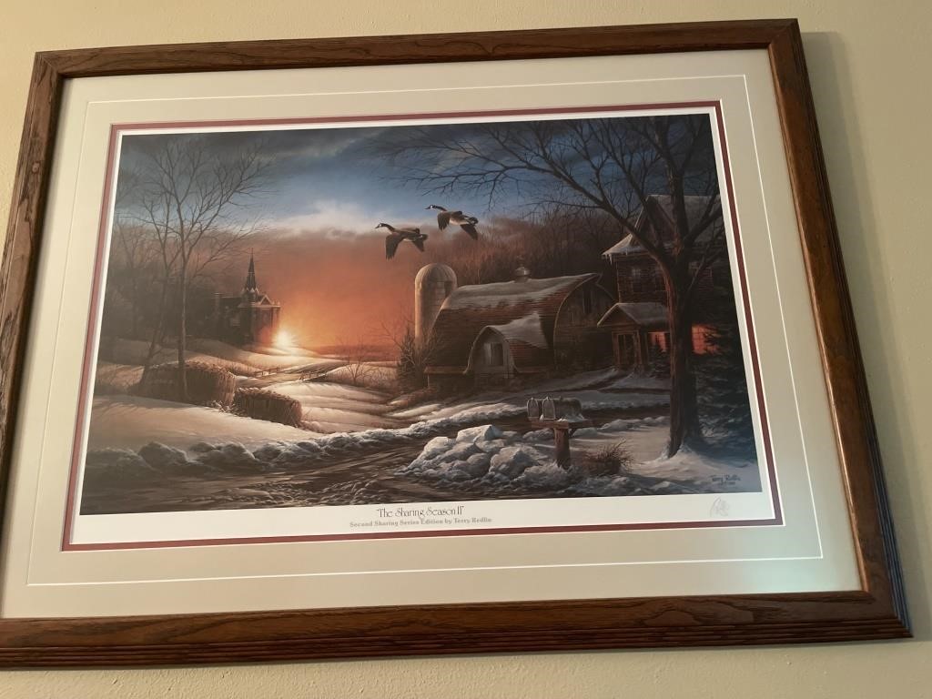 Terry Redlin signed painting