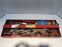 RED TOOL CADDY W/ CONTENTS