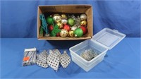 Variety of Christmas Bulbs & Hooks
