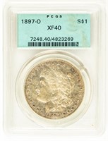 Coin 1897-O Morgan Silver Dollar-PCGS-XF40 OGH