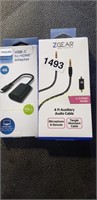 USB C TO HDMI ADAPTER & 4FT AUXILIARY AUDIO CABLE