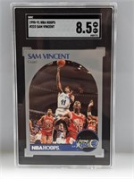 1990-91 NBA Hoops #223 Sam Vincent SGC 8.5