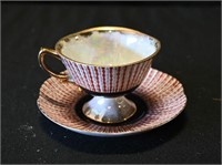 SHAFFORD TEA CUP & SAUCER Hand Decorated