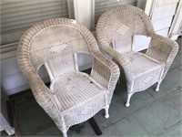 Pr of Wicker Porch Chairs