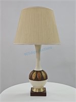 Chalkware & Walnut Genie Bottle Table Lamp