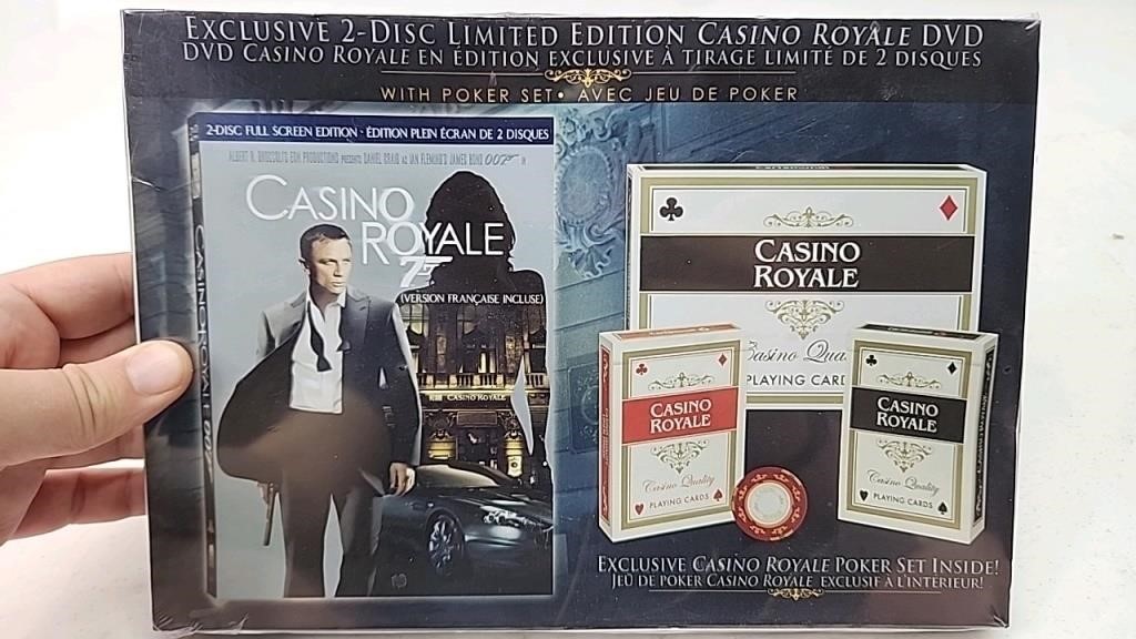 Casino Royale DVD and poker set inside