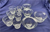 6 Glass Votive Holders and 4 Dessert Dishes