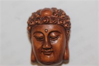 A Signed Japanese Wooden Ojimie Kwan Yin Head