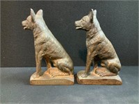Bronze 1927 German Shepherd Bookends