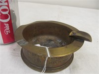 B64, Antique brass ashtray, 1944, engraved