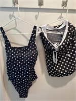 NEW with Tags Pair of Ladies Bathing Suits Polka