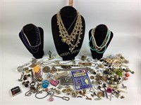 Costume jewelry necklaces, buckle, folding key,
