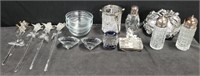 Salt shakers, bowls, etc. box lot