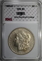 1883-S MORGAN DOLLAR RNG CH BU