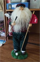Santa golfer 16.5" tall