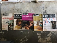 Lot Of 5 Old Look Magazine Including JFK Memories