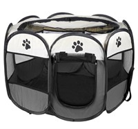 FOLDING PLAYPEN, DOG BED, CAT CAGE- GRAY