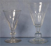 Two 19th century stem glasses