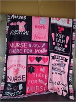 Nursing Themed Throw Blanket