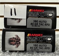 (40) Rounds of Barnes Tac-XPD 380 auto HP.