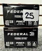 (40) Rounds of Federal 40S&W HP.