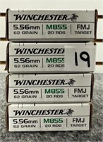 (80) Rounds of Winchester 5.56 FMJ.