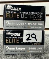 (40) Rounds of Sig Sauer 9mm HP.