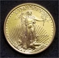 1999 US 1/10th oz Gold $5 American Eagle BU