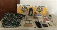 Box of Green Bay Packers Memorabilia & More