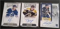 Three Autograph Hockey Cards