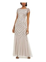 Adrianna Papell Women's Bead Covered Long Dress,