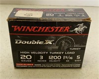 Winchester double X 20ga, 3in, 1200fps, 5shot