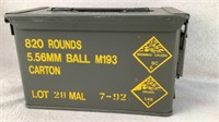 (460)Military Surplus 5.56mm M193 Ball Ammo