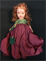 VINTAGE Red Haired Doll Ivy Red Dress