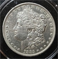 1883-O Morgan Silver Dollar ((AU58)