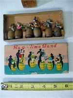 Ragtime Band 1950's Hand Painted Figures Japan