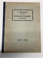 1892-1936 Chronicle Automobile Industry Book