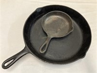 Cast Iron Skillets - # 10 w/fire ring & Wagner #3